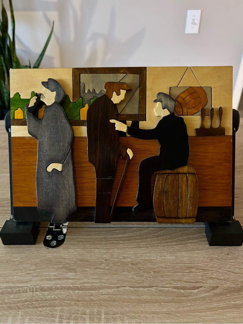 Vintage Signed Paddy Walsh Irish Wood Art Pub Scene Plaque – Puckane Crafts